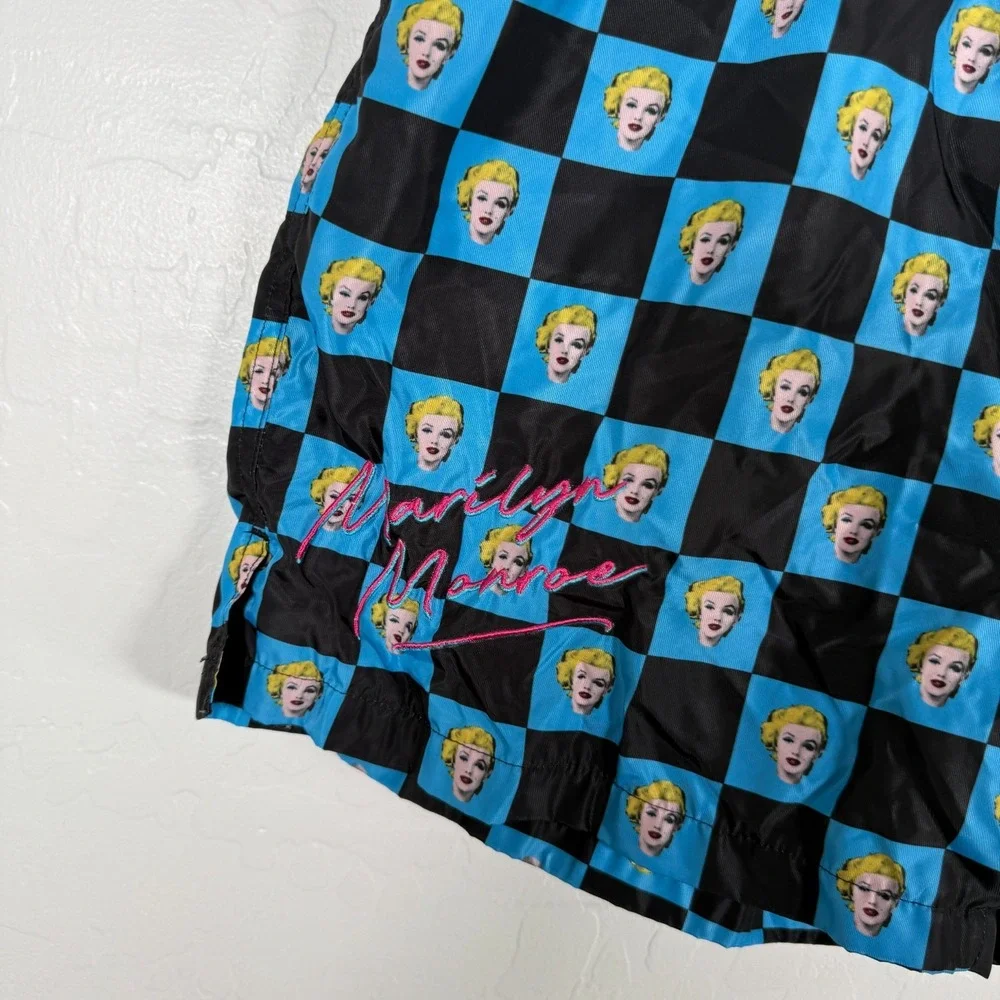 Shoe Palace X Marilyn Monroe Shorts‎ Mens Large Blue Black Check Lined